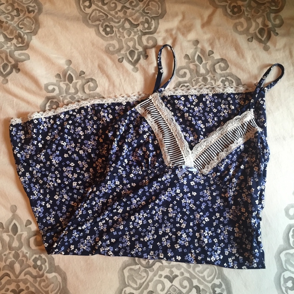 NWOT: Laura Ashley Floral Lace Sleep Chemise